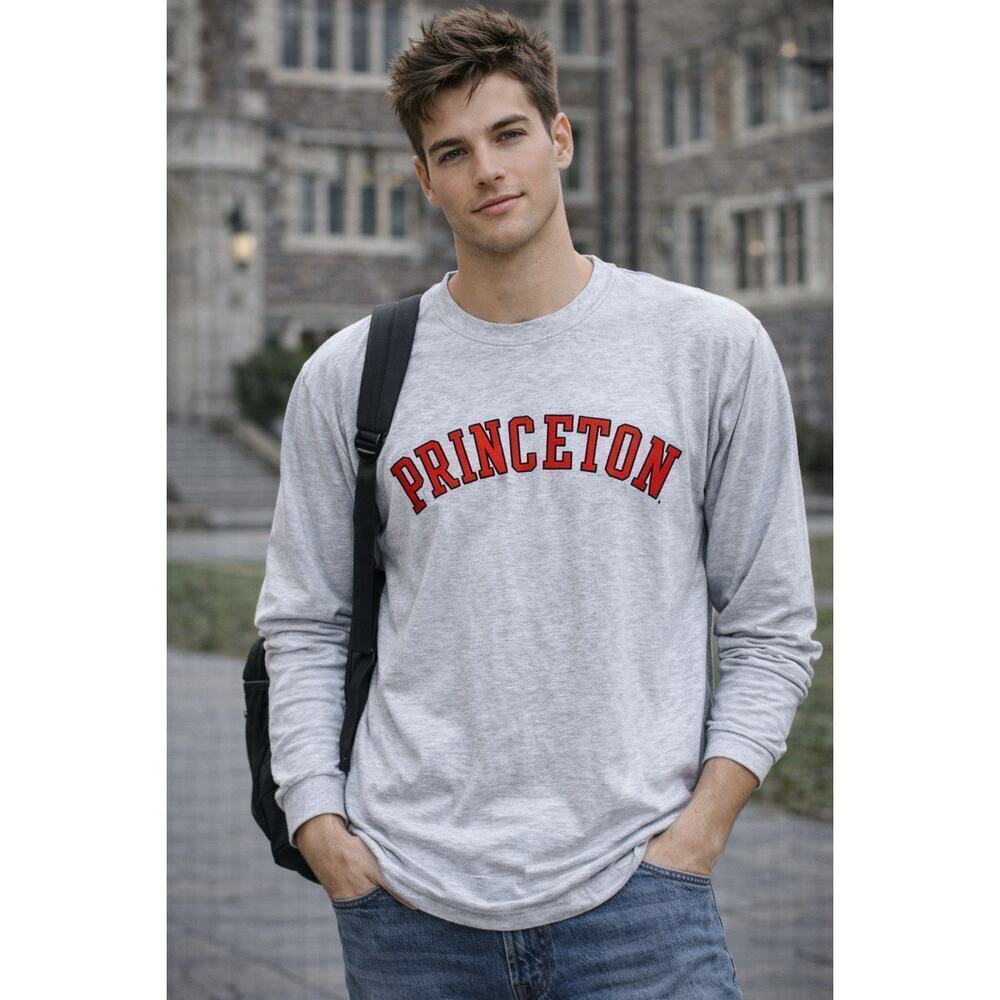 VTG GEAR for Sport Princeton University Single Stitch Long-Sleeve Gray Large